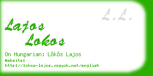lajos lokos business card