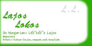 lajos lokos business card